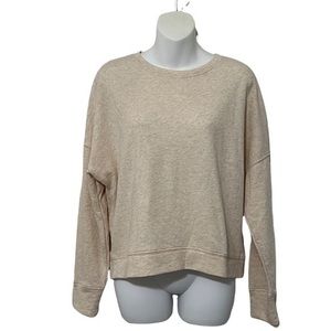 Fabletics Stacey Light Taupe Pullover Sweatshirt Size S NWT
